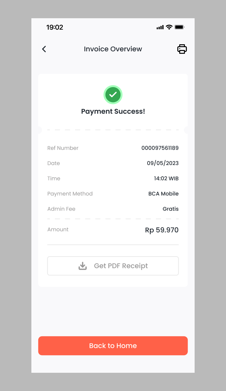 Prototype Halaman Invoice