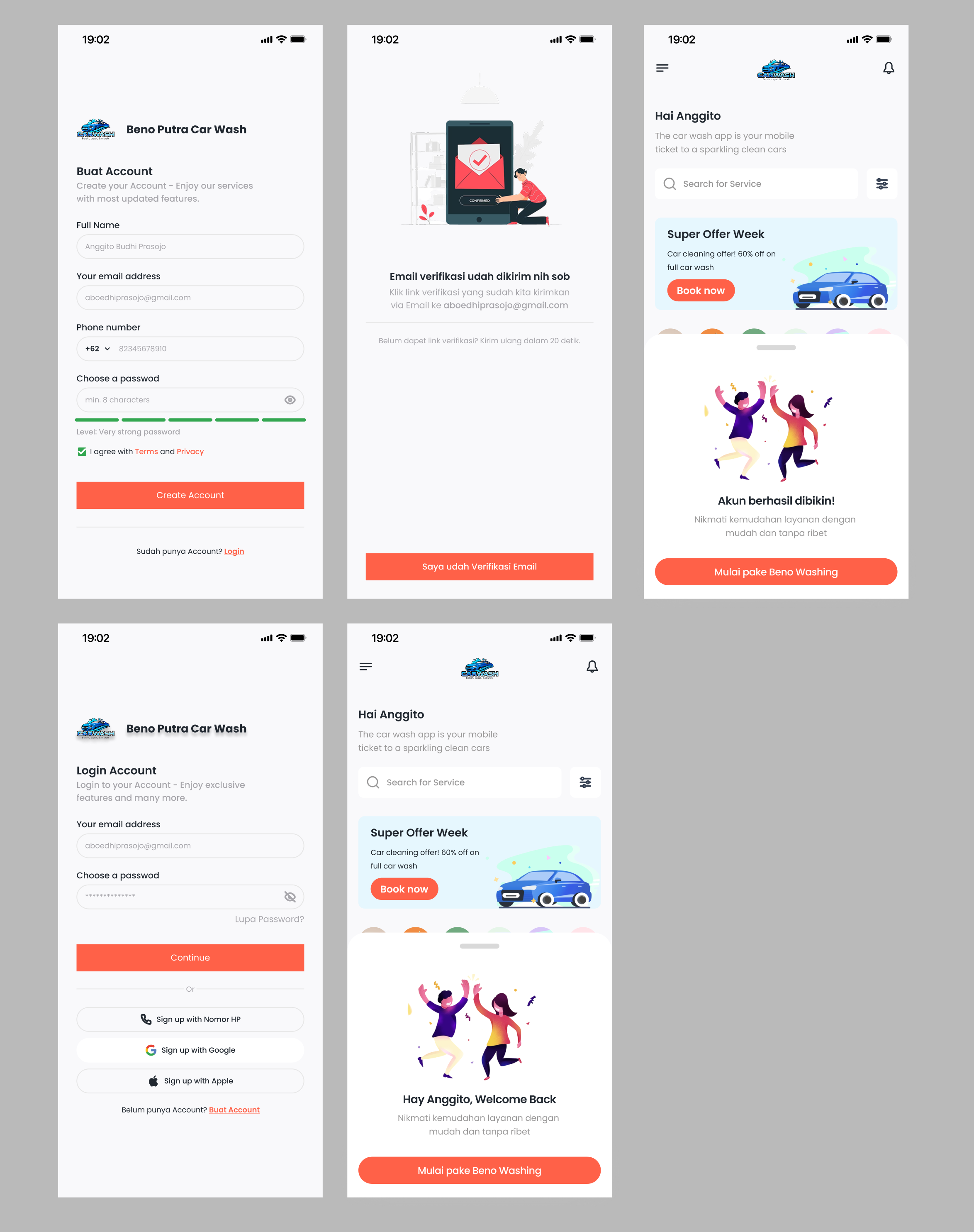 Prototype Halaman Login / Signup