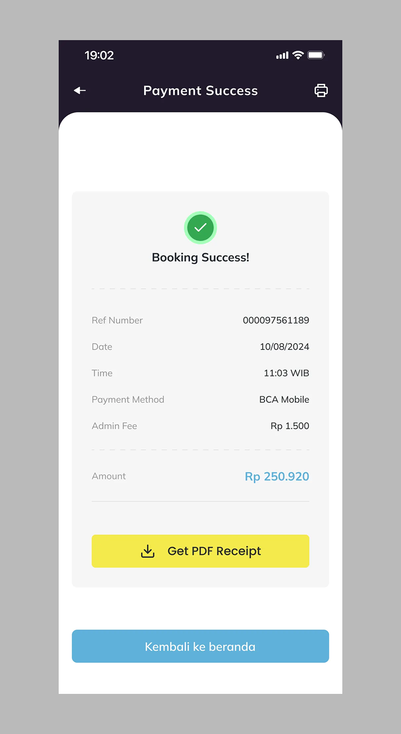 Prototipe Halaman Payment Success